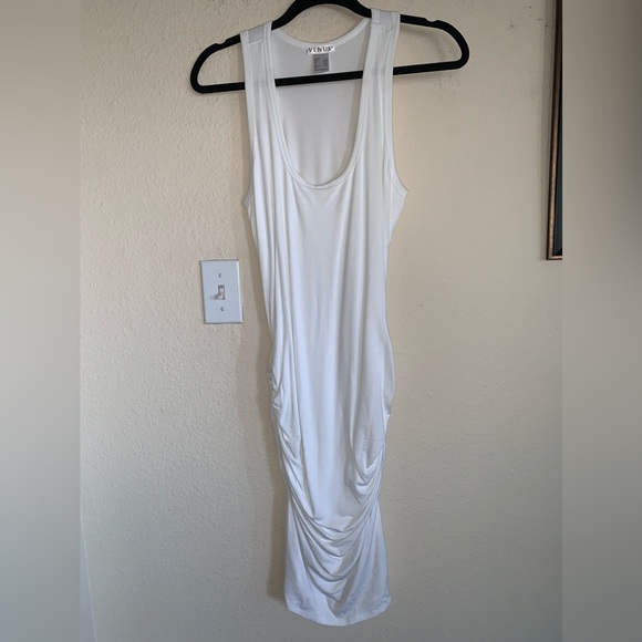 NWOT Ruched Racerback Bodycon Midi Dress - Picture 4 of 16